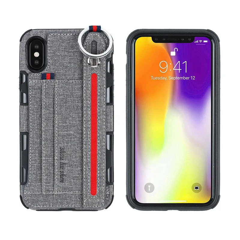 Роскошный ТПУ+ из искусственной кожи чехол для iPhone XS MAX X чехол держатель для карт Стенд руки Висячие веревки кошелек чехол для iPhone XR чехол Coque Capa