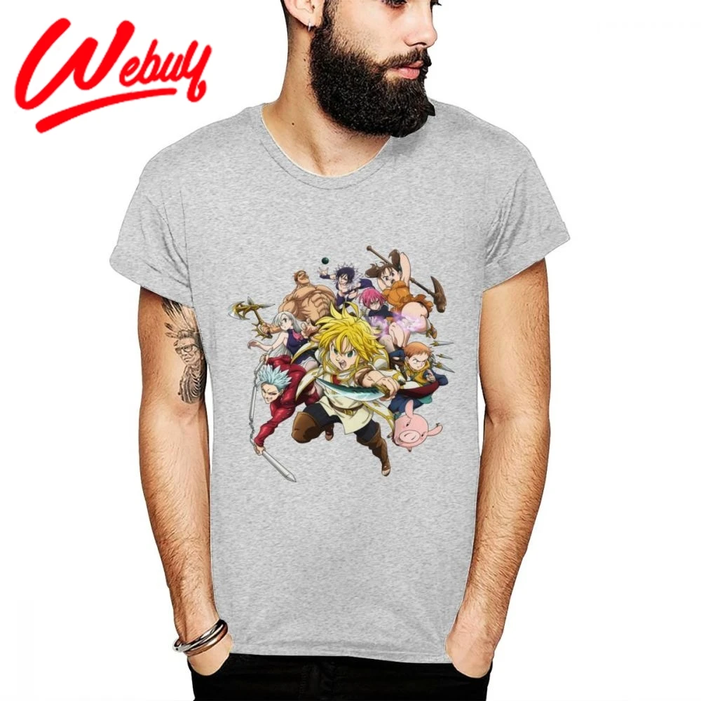 

Hipster The Seven Deadly Sins T shirt Top design New Arrival 3D Print Tee For Man Soft Plus Size T-Shirt Summer Breathable