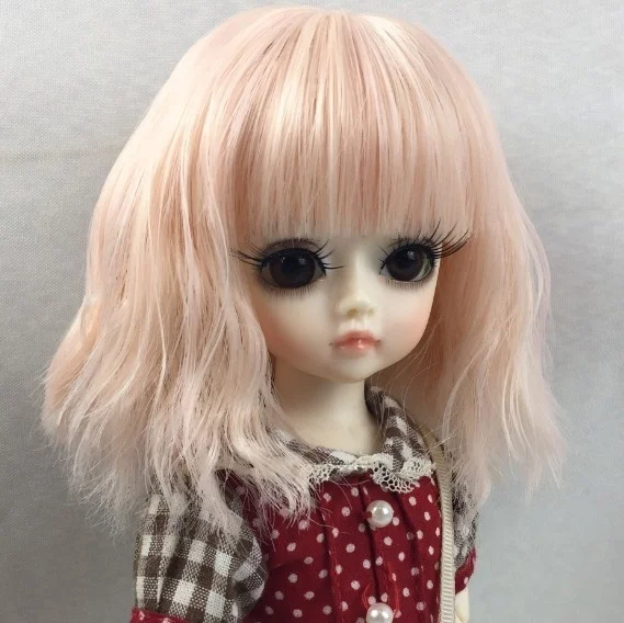 

doll accessories 1/3 1/4 1/6 Bjd wig doll hair wig short curly wavy girl female boy cute fringe bangs preppy - GC38