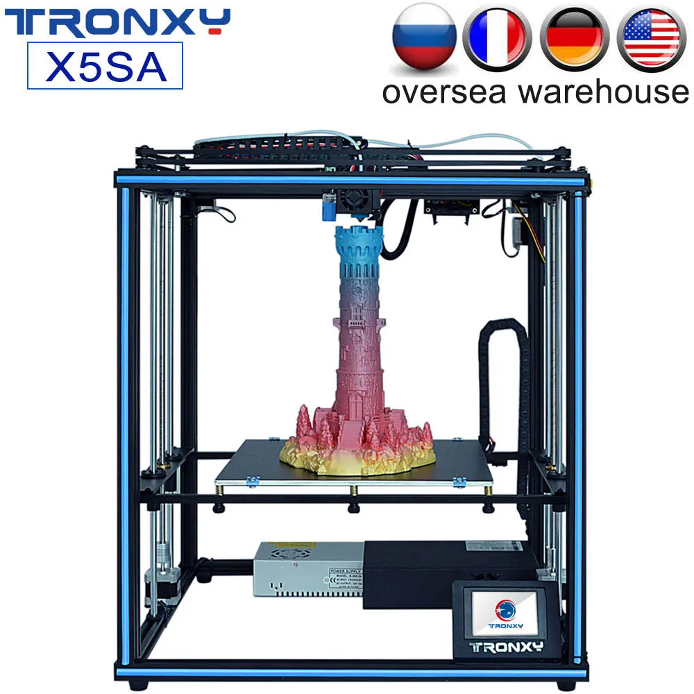 Tronxy X5SA X5SA-400 FDM 3d принтер набор большой размер печати автоматический Выравнивающий датчик накаливания Высокая точность 3,5 дюймов сенсорный экран
