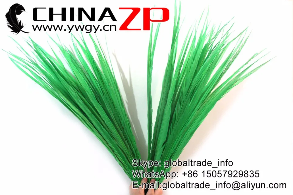 Перья CHINAZP 65 ~ 70 см (26 28 дюймов) красивый цвет блестящий зеленый окрашенный длинный