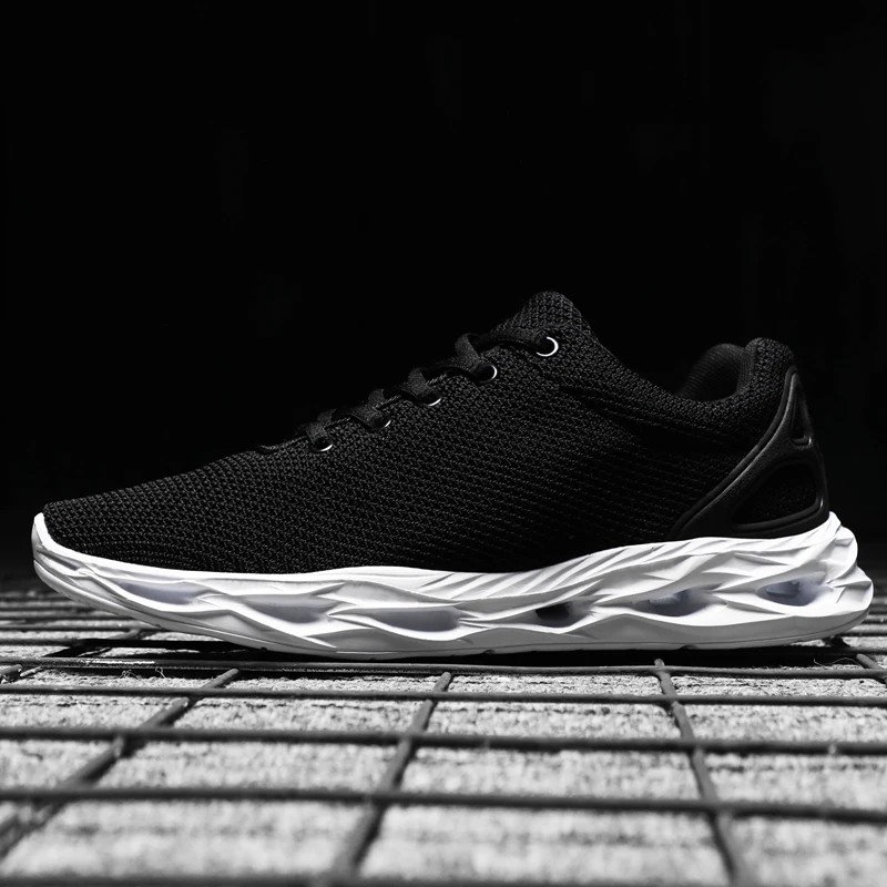 Повседневная обувь мужские плоские кроссовки дышащие модные сетчатые летние 2019