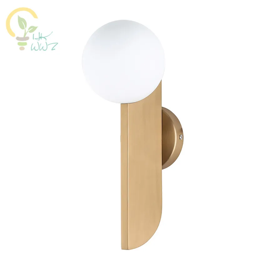Modern LED Wall Lamp High Quality Gold Plated Body with Glass For Living Room Bedroom Light AC90-260V Lighting Fixture | Освещение