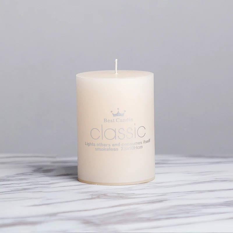 Candle 7.5x10cm Бездымные свечи, романтические свечи для свадьбы, дня рождения, вечеринки, белые маленькие классические цилиндрические свечи на Рождество, День Святого Валентина, домашний декор - Цвет: Candle 7.5x10cm