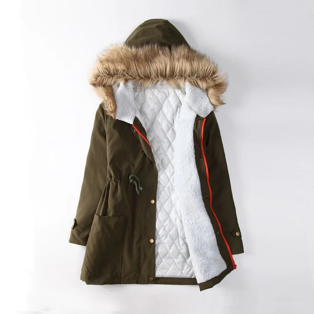 Женское меховое пальто Anorak Базовая куртка из хлопка на осень и зиму|overcoat