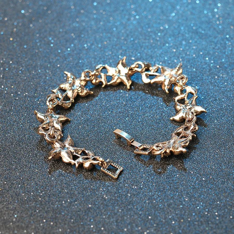 Женский винтажный браслет цветной золотой из смолы в богемном стиле с белыми