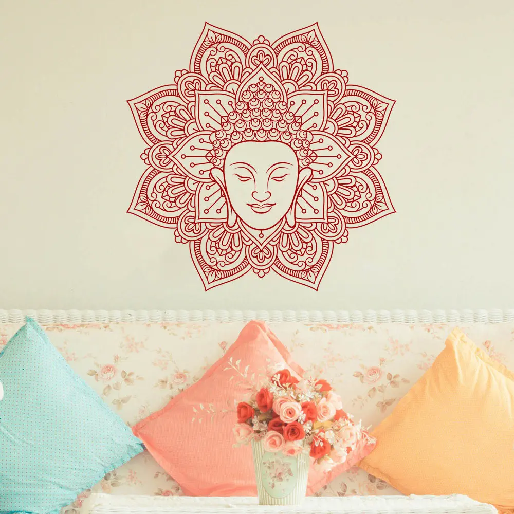 

Mandala Wall Sticker Ritual Object Bohemian Wall Decals Removable Mandala Flower Wallpaper Home Decoration Accessaries AY059