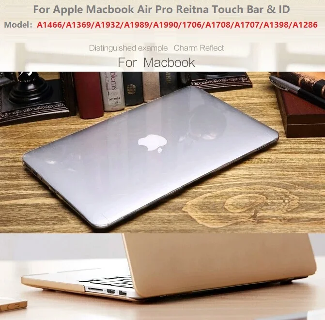 Кристальный Жесткий Чехол для ноутбука Apple Macbook Air Pro retina с/без сенсорной панели 11 12