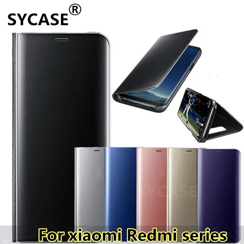 Sycase Clear View зеркало смарт чехол для xiaomi Redmi 5 Plus/6 Pro 6A S2 Примечание 3 5A 4X активация