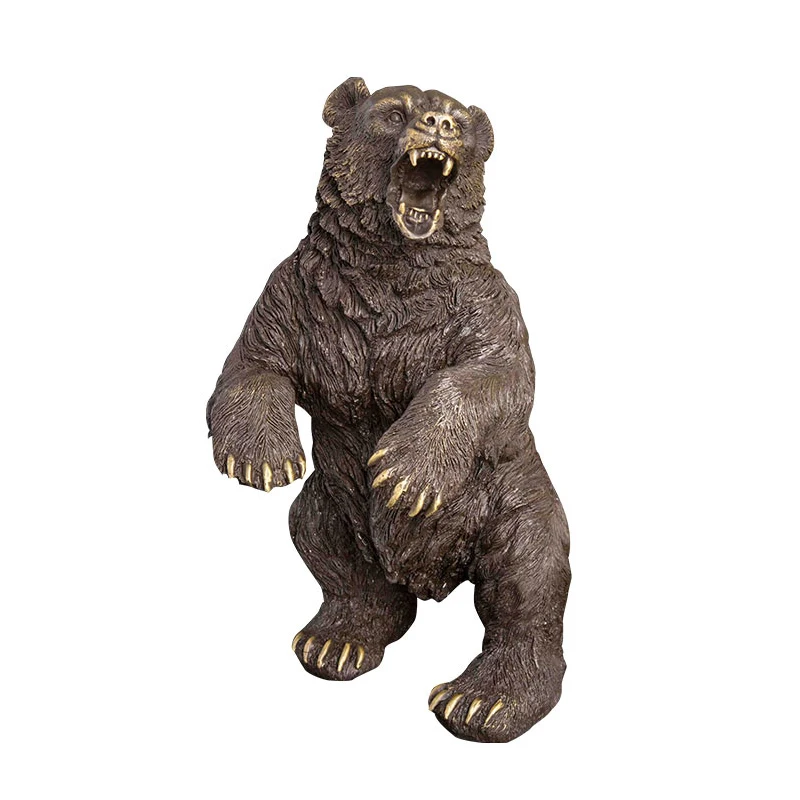 ArtsHom DW 019 Античная бронзовая скульптура гризли медведь Бронзовая статуя
