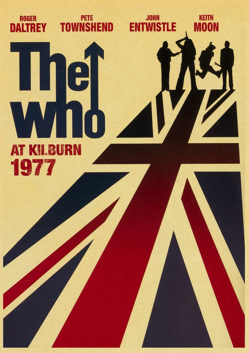 Музыкальная рок-группа The Who домашнее украшение крафт-бумага Ретро плакат рисунок ядро наклейки на стену - Цвет: D72