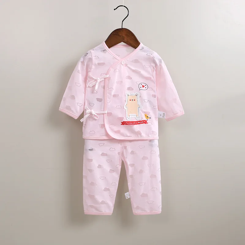 Summer Newborn Girl Boy Bamboo Fiber Sleeper Button O-neck Unisex Clothing set Full Sleeve Infant Clothes 0-3 M Premature Baby |