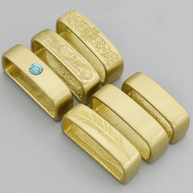 Позолоченный Металл Твердый латунный ремень петля для ремня Ремень Пряжка Петля