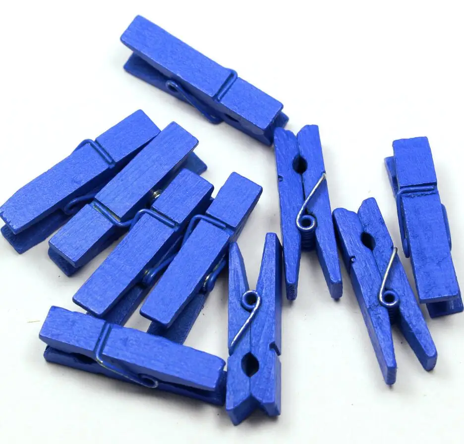100pcs Colorful Wood Wooden Clothespins Clothes Pegs Pins For Home Office Wedding Party Baby Showers Decoration | Дом и сад