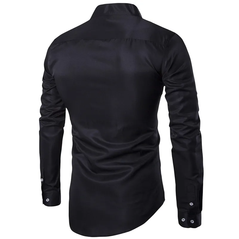 Дропшиппинг Camisa Masculina мужская Модная приталенная Повседневная рубашка с длинным рукавом рубашки с принтом Мужская рубашка