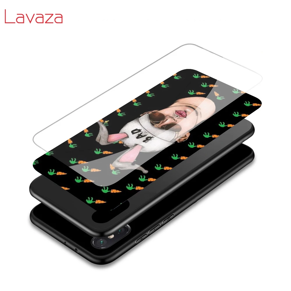Чехол Lavaza T11 из ТПУ с изображением плохого зайчика закаленного стекла для iPhone 6 6S 7