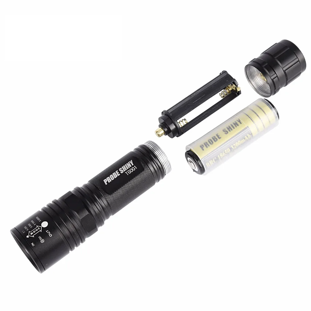 Tigergod TG 001 зум 3 режима Linterna Фонарик светодиодный Cree XR E T6 500 люмен фонарь для