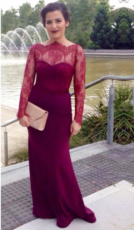 2016 арабский бургундия длинные платья выпускного вечера off плечу с длинными