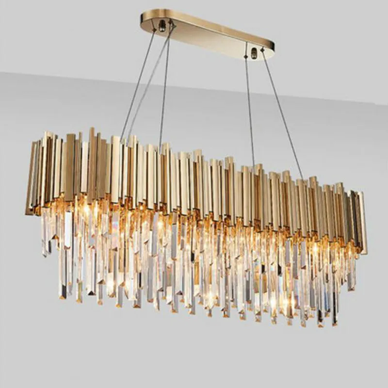 

new luxury crystal chandelier modern lighting for living room dinning room gold kristallen kroonluchter LED lights