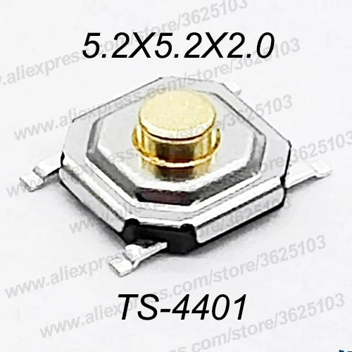 1000 шт. SMD 4*4*1 5 мм ~ 7 4x4x1.5мм 2 x Тактильные Такт кнопочный микро переключатель мгновенная кнопка Медная