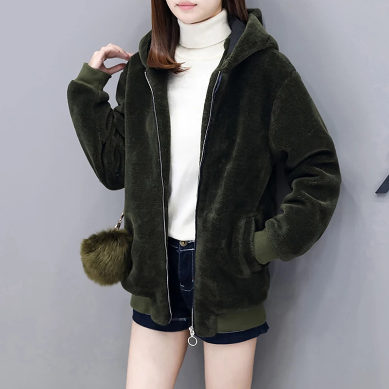 Женская Шуба размера плюс 5XL стриженая шуба из овечьей шерсти на молнии фабричная