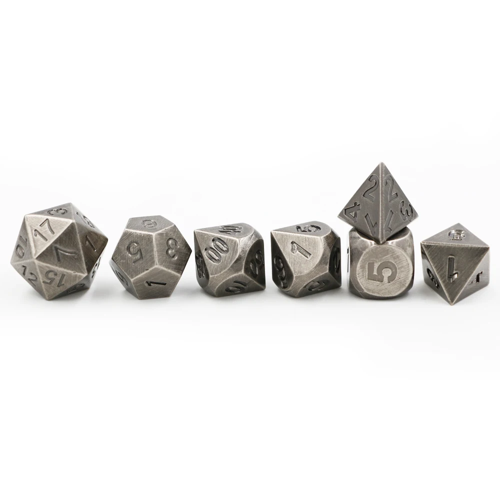 IMDG 7 шт./компл. креативная РПГ игра игральные кости многогранные металлические DND