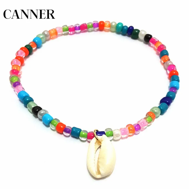 Canner богемные ручной работы в виде ракушек Шарм Бусы ножные браслеты красочные