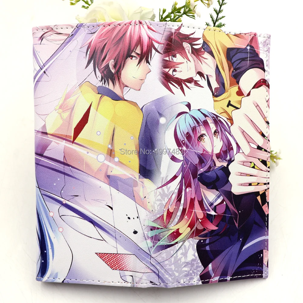 Длинный кошелек с аниме NO GAME LIFE Кожаный Клатч Sora and Shiro для мужчин и женщин|Мужские