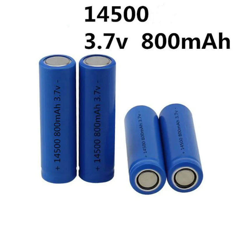 Бесплатная доставка 2 шт 14500 батарея высокой емкости 3 7 v 800mah литий ионная