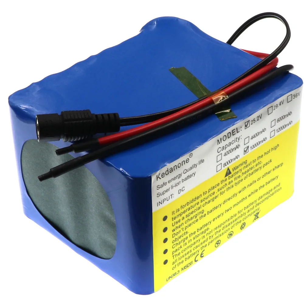 Бренд Kedanone 24V 10Ah 6S5P Аккумулятор литиевый 350w e-bike Li-Ion 25 2 V 10000mah литиевые bms батареи