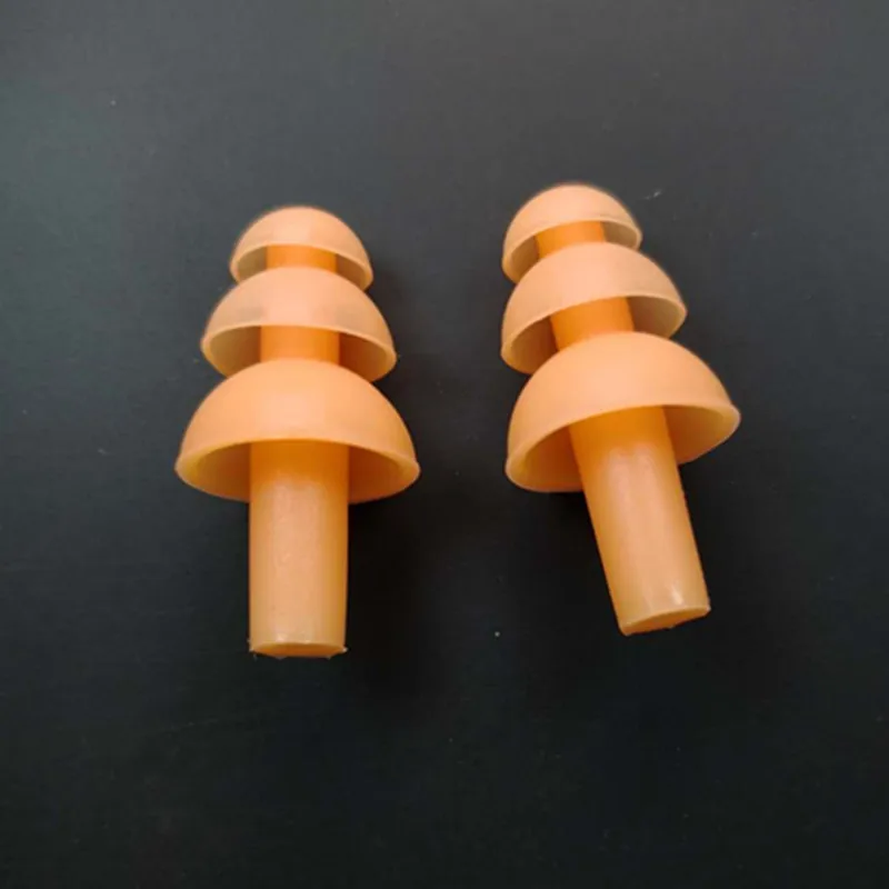 100 pairs Swimming earplugs waterproof silicone ear plugs wholesale water sports drifting Swimming training Earplugs for Adult
