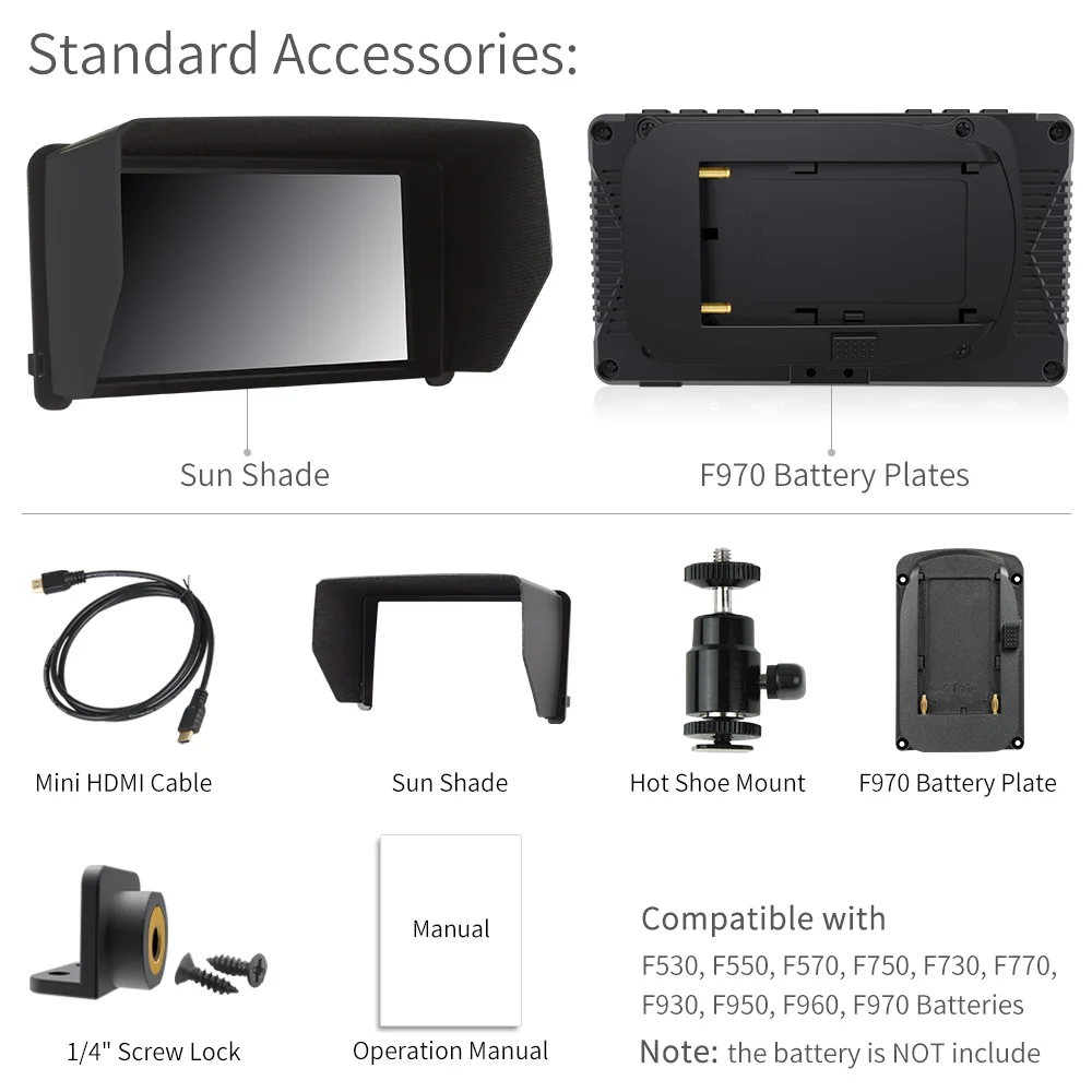 Feelworld F450 4 5 &quotIPS 1280x800 HD 4K камера полевой монитор с HDMI входом/выходом UHD проверка