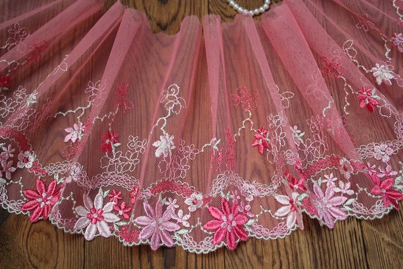 6 5 дюйма 17 см wide-2yards/лот DIY ремесло Коралловая Роза + розовый ледяной зеленый