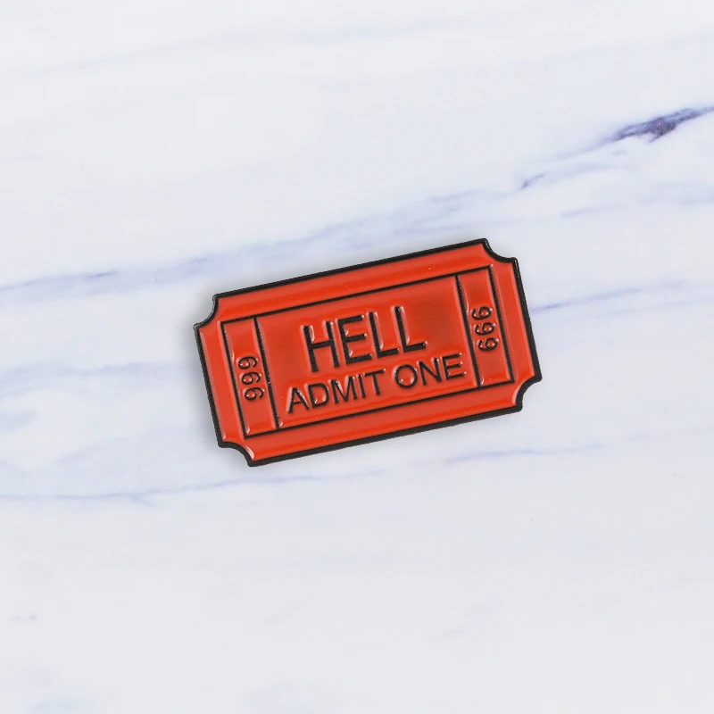 Эмалированная брошь Hello adt ONE 666 булавка для билета джинсовая сумка одежды значок