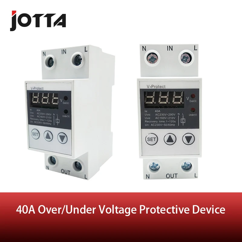 40A/63A 230V din рейку Регулируемый перенапряжения и под напряжением защитное