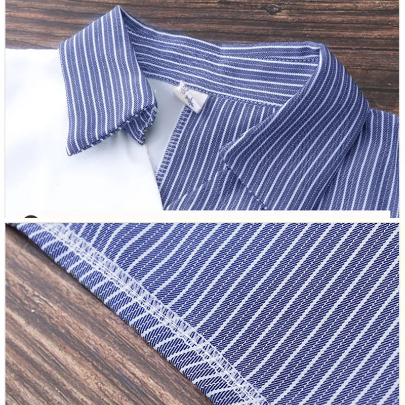 Летние Детские платья для девочек футболка с отложным воротником в вертикальную