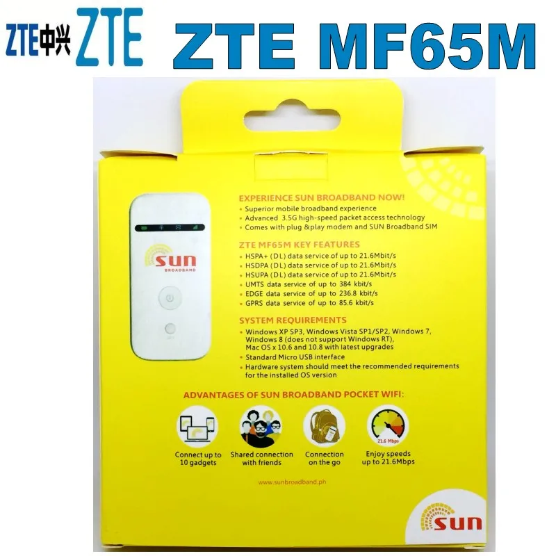 ZTE MF65 MF65M 21 6 M Wi Fi роутер HSPA +/GSM 3G мобильный разблокированный|huawei ws320|wi-fi repeaterrange extender