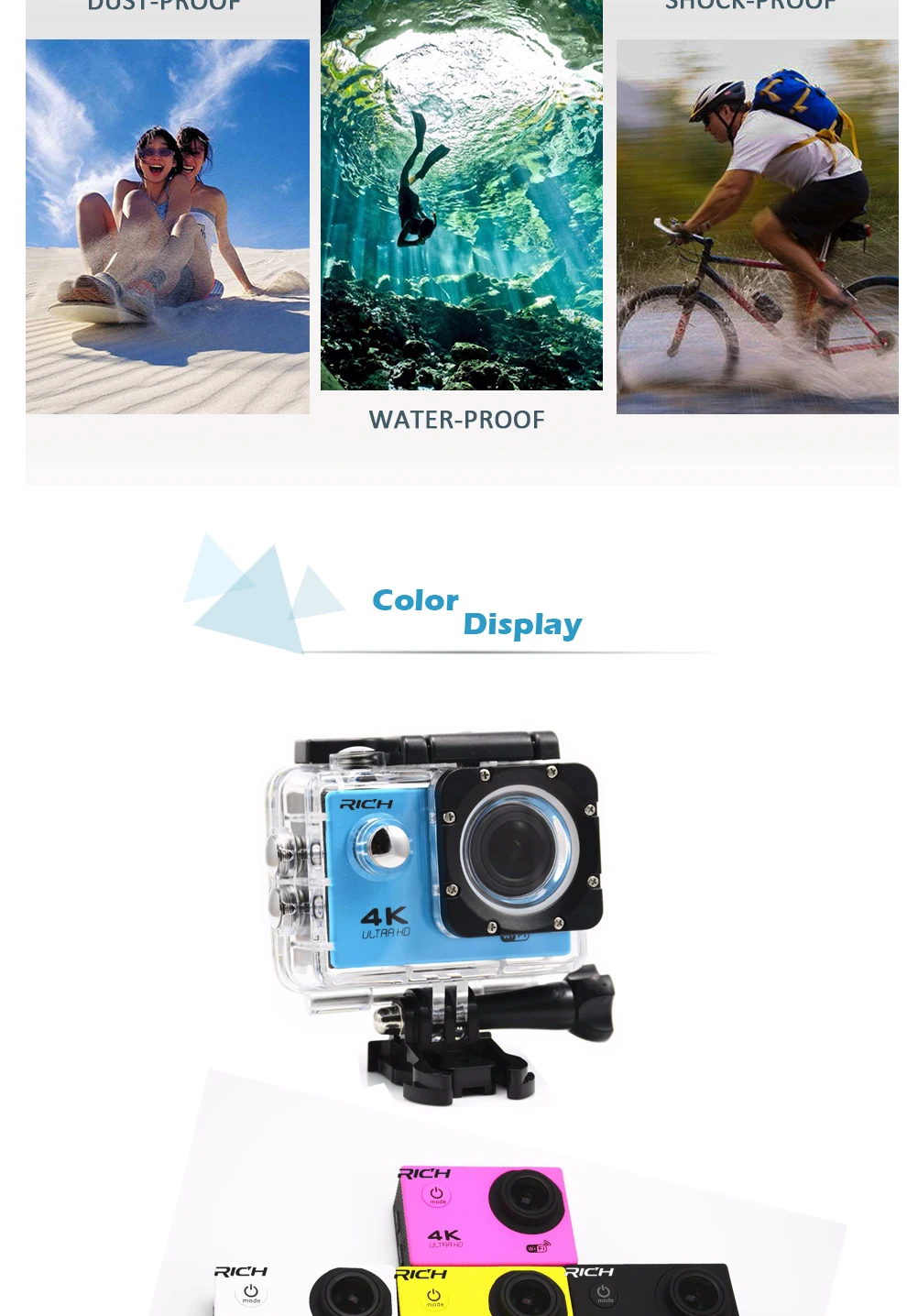 Насыщенная экшн камера wifi HD 1080 P 2 0 lcd 170D объектив go шлем Открытый Cam подводный