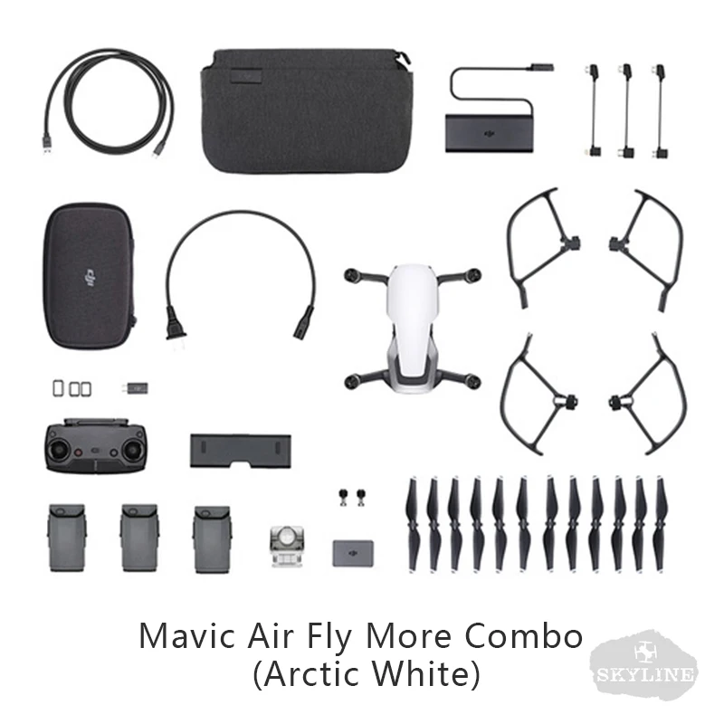 Взлетно-посадочная площадка для DJI Mavic Air/Mavic Air Fly больше комбо Дрон с разрешением 4K 100 Мбит/с видео 3-осевому гидростабилизатору Камера 4 км удаленного Управление с 21 минут Лидирующий бренд - Цвет: Fly More Combo White