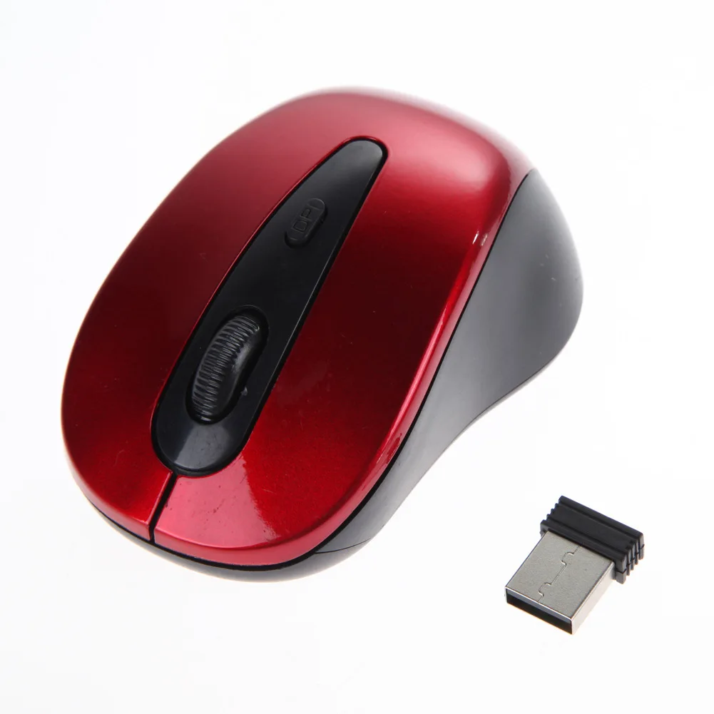 3000A 2,4 ГГц 4D 800/1200/1600 Точек на дюйм USB Беспроводной Оптический игровой ноутбук для дома и офиса Мышь мышей для ноутбука, настольного компьютера, ПК, черный/красный 15 м Вес светильник