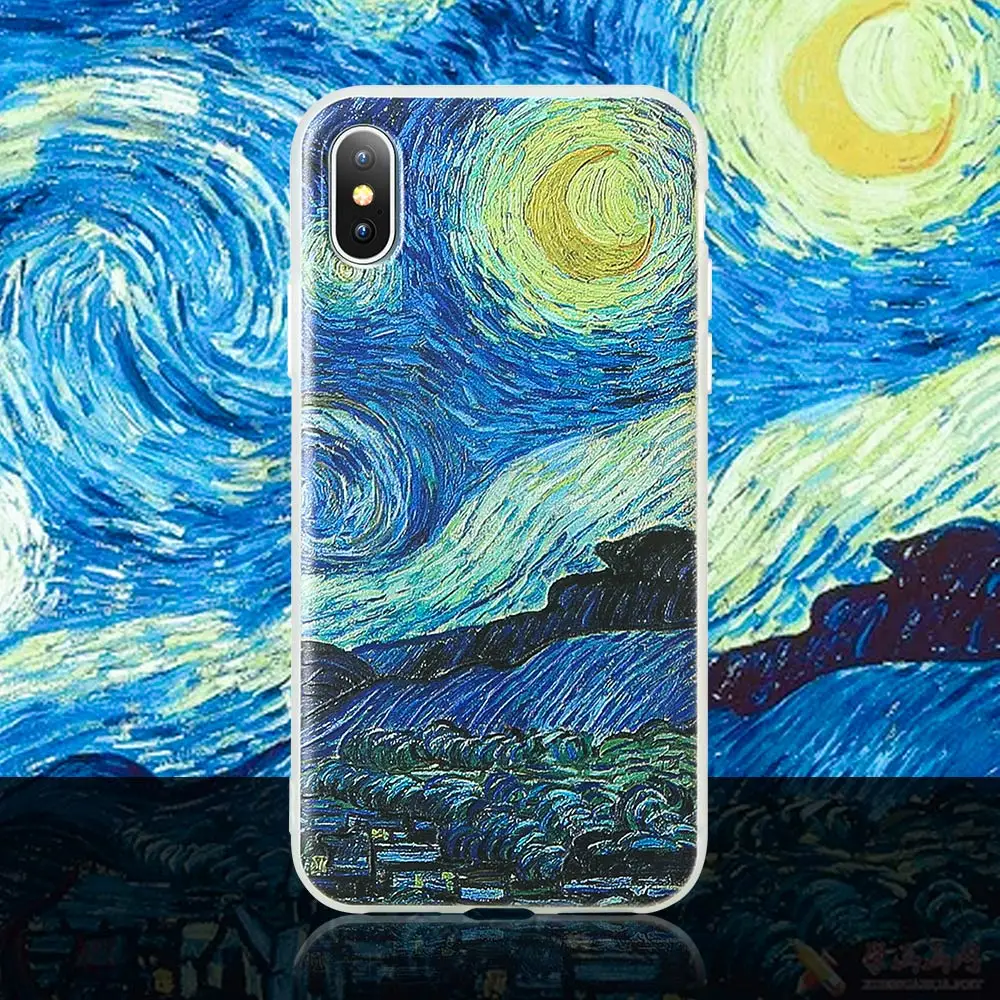 Чехол KISSCASE с рисунком маслом для Samsung Galaxy S8 S9 Plus Note 8 9 3D Ван Гог звездная ночь
