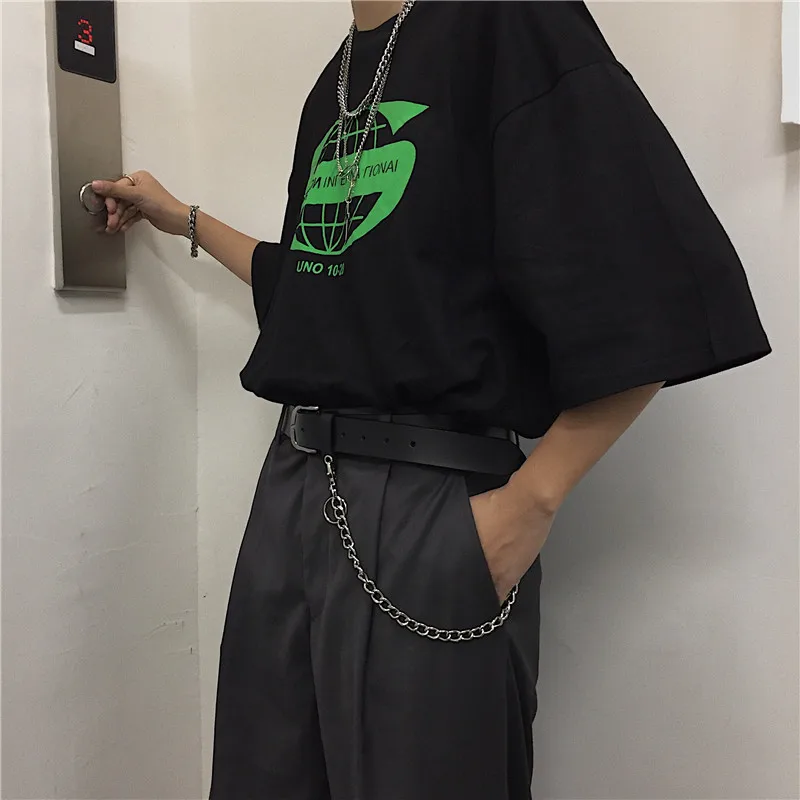 Корейский INS Harajuku BF женский черный пояс в стиле хип-хоп винтажная Повседневная крутая Мода Ulzzang пара ins сплошные ремни