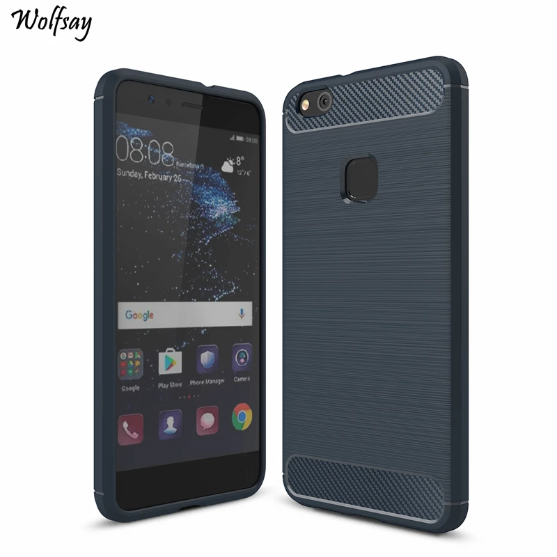 for phone cover huawei p10 lite case on huawe p10 lite carbon fiber silicone case for huawei nova youth cover was lx1lx1a lx2 free global shipping