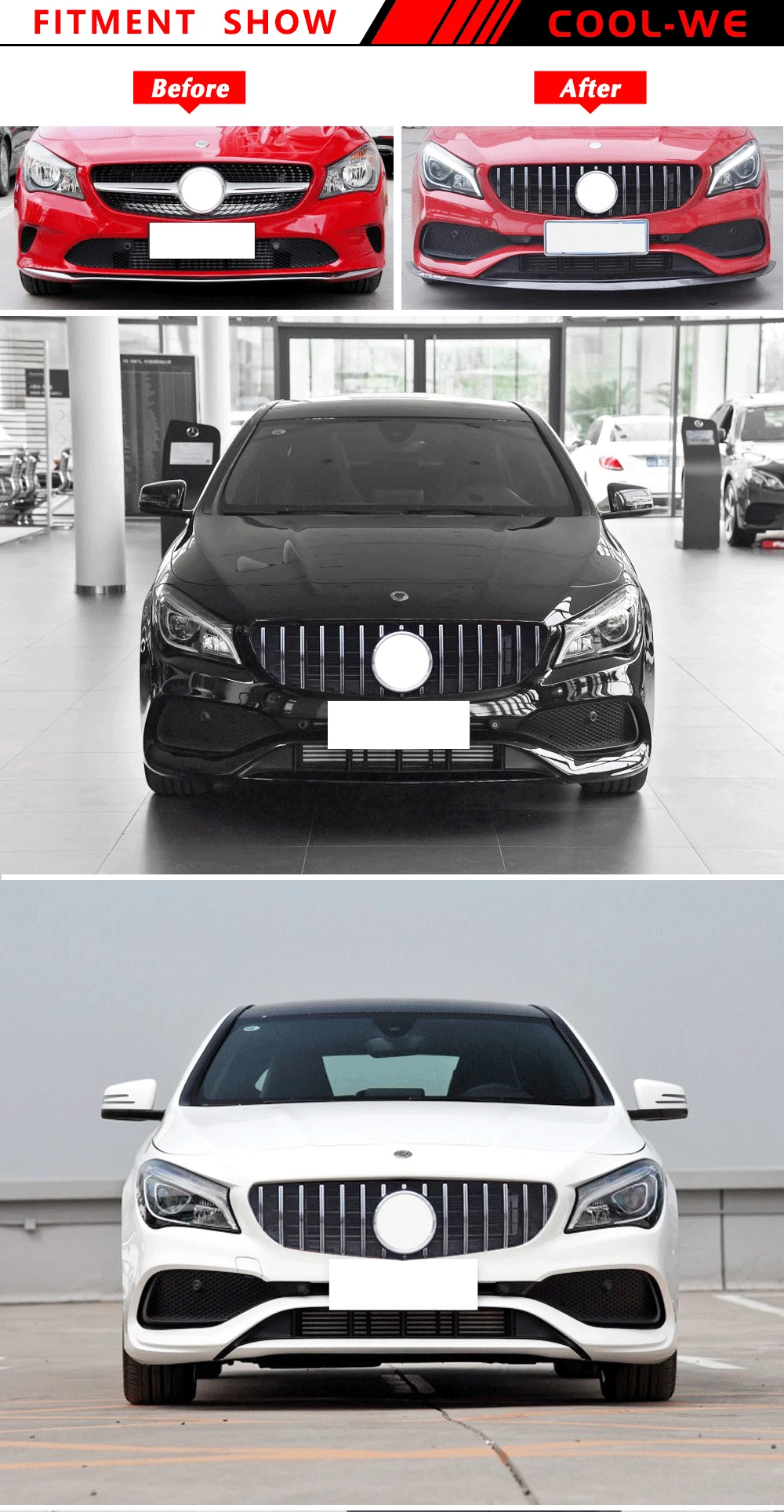 Подходит для Mercedes Benz CLA Class W117 Для AMG GTR GT R решетка CLA200 CLA220 CLA260 CLA45+ без эмблемы