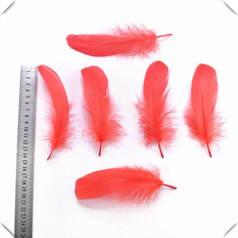 10-15CM Красивые 20 шт 16 видов Красного фазана петуха курица утка перо 5-30 см Страус Павлин индейка и гусь перья поделки - Цвет: 10-15CM