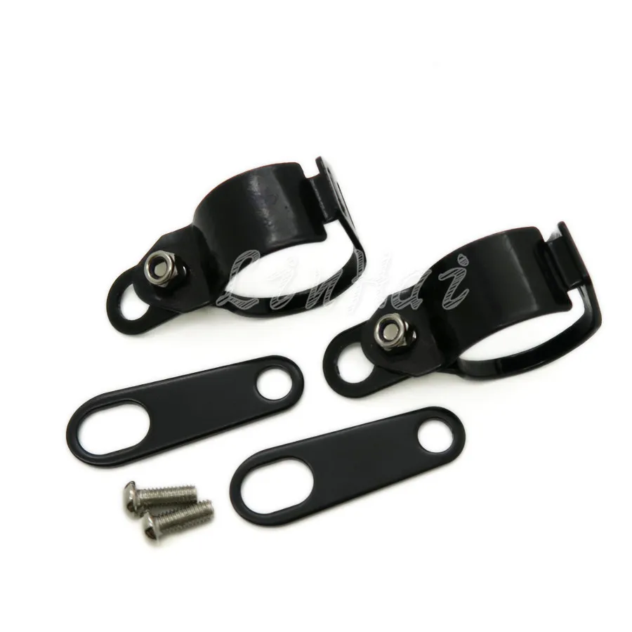 Мотоциклетные черные передние и задние поворотные сигналы держатель вилки