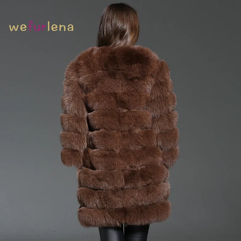 Новинка 2018 Женское пальто Welfurlena средней длины 85 см в новом стиле куртка из