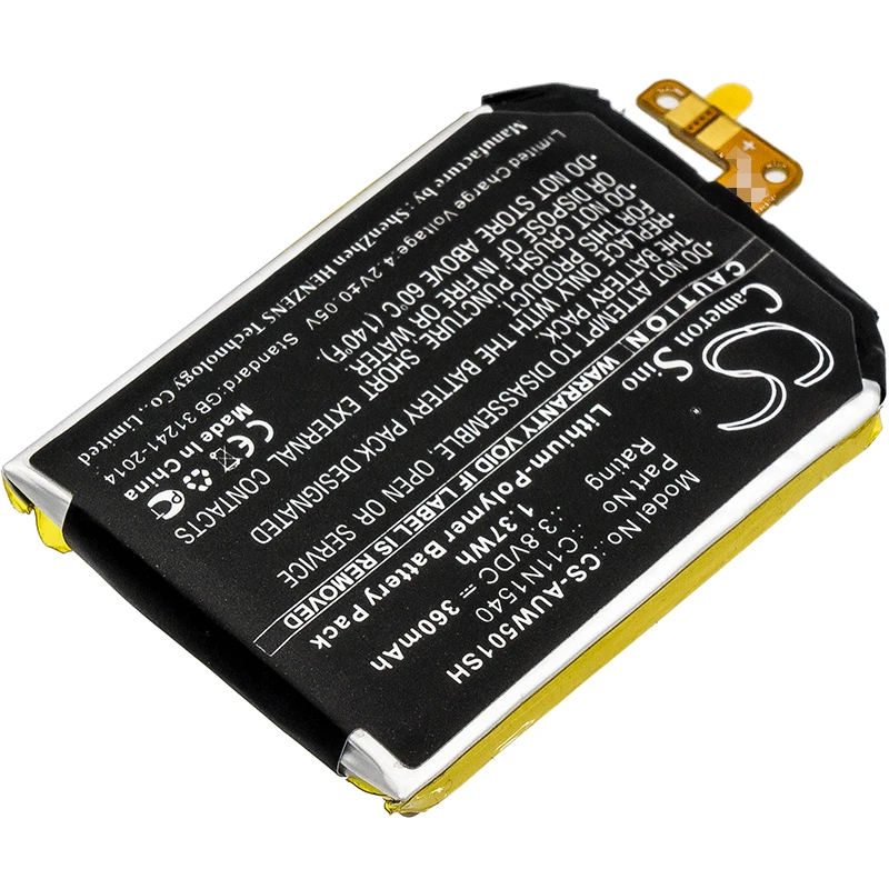 Cameron Sino Battery For Asus 0B200-01630100 C11N1540 Smartwatch Li-Polymer 360mAh / 1.37Wh | Электроника