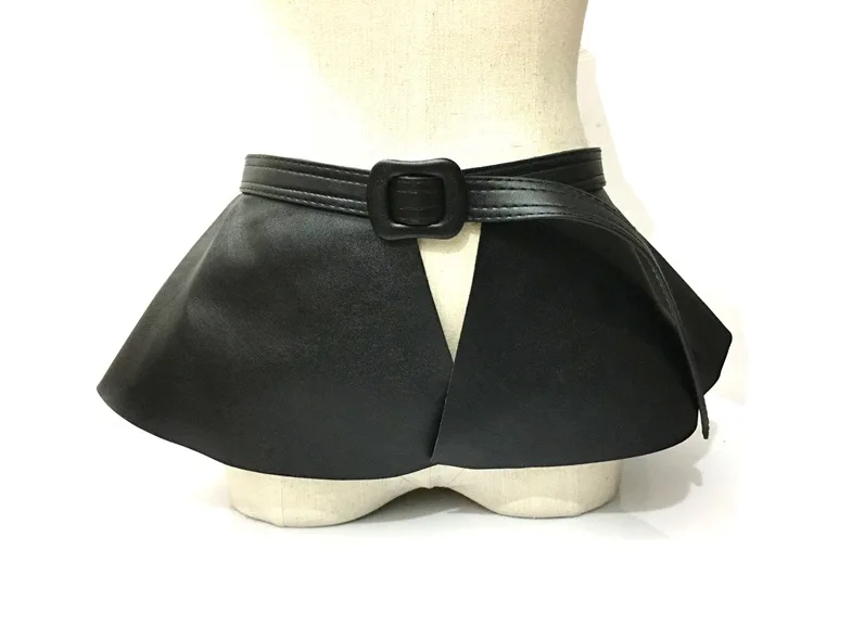 

VOHIO fashion disfraz women's belt black lady embossed skirt waist belt with retractable cross belt Korean female 101cm corset