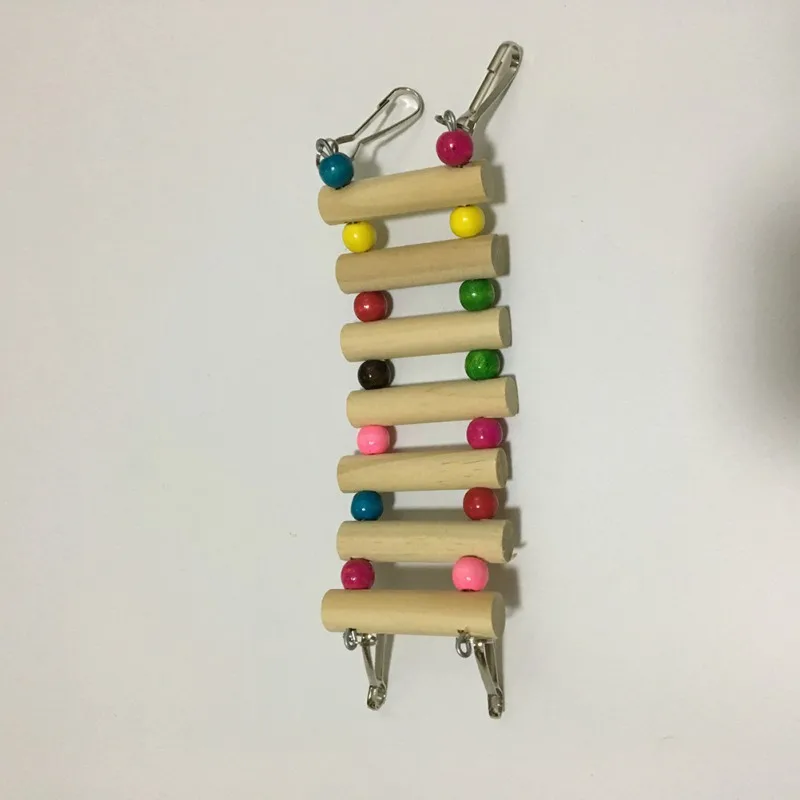 Игрушка для домашних животных, птица, красочный Попугай, деревянная лестница, подъем, хомяк, игрушки для домашних животных маленького размера, веревка, попугай, жевательный инструмент, декор для клетки Papegaaien Speelgoed